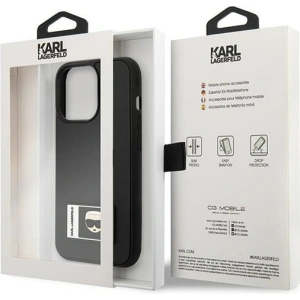 Buy Karl Lagerfeld KLHCP13X3DKPK Apple iPhone 13 Pro Max black hardcase Ikonik Patch - KLD1106 - {ean13} - Home Screen Store Europe
