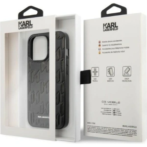 Buy Karl Lagerfeld KLHCP13XMNMP1K Apple iPhone 13 Pro Max hardcase black Monogram Plaque - KLD1107 - {ean13} - Home Screen Store Europe