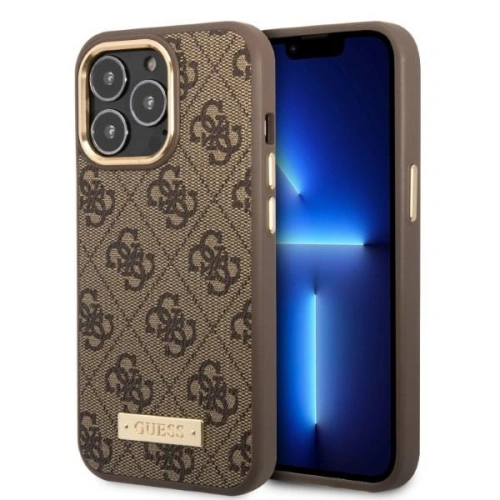 Kup Etui Guess GUHMP13XU4GPRW Apple iPhone 13 Pro Max marron/brown hard case 4G Logo Plate MagSafe - GUE2083 - {ean13} - Sklep Home Screen
