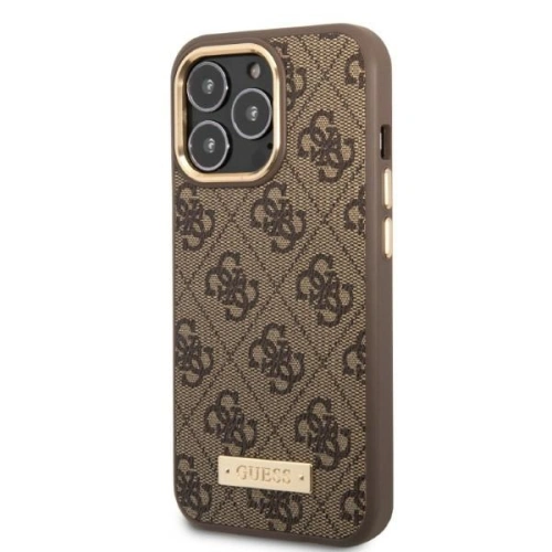 Kup Etui Guess GUHMP13XU4GPRW Apple iPhone 13 Pro Max brązowy/brown hard case 4G Logo Plate MagSafe - GUE2083 - {ean13} - Sklep Home Screen