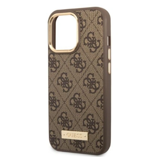 Buy Guess GUHMP13XU4GPRW Apple iPhone 13 Pro Max brown hard case 4G Logo Plate MagSafe - GUE2083 - {ean13} - Home Screen Store Europe