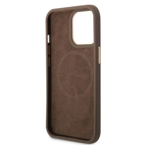 Kup Case Guess GUHMP13XU4GPRW Apple iPhone 13 Pro Max braun/hard case 4G Logo Plate MagSafe - GUE2083 - {ean13} - Sklep Home Screen