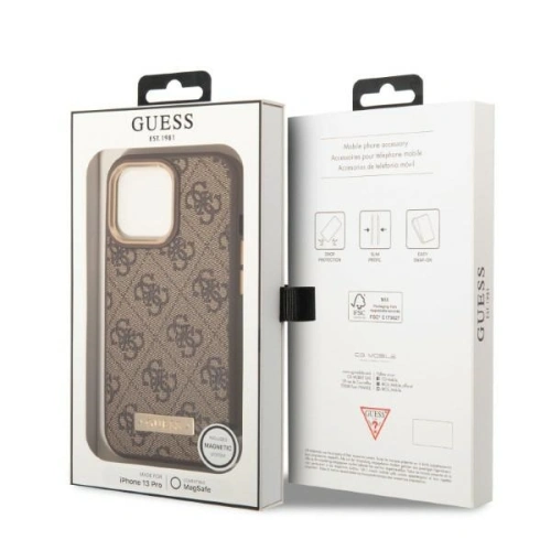 Kup Case Guess GUHMP13XU4GPRW Apple iPhone 13 Pro Max braun/hard case 4G Logo Plate MagSafe - GUE2083 - {ean13} - Sklep Home Screen