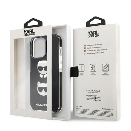 Kup Case Karl Lagerfeld KLHCP13XTPE2TK Apple iPhone 13 Pro Max Hardcase schwarz/black Karl&Choupette Head - KLD1109 - {ean13} - Sklep Home Screen