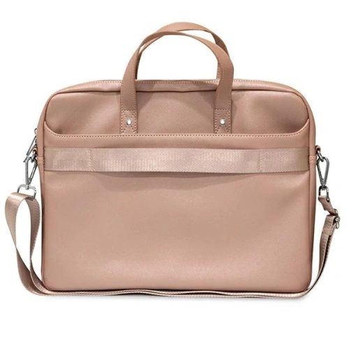 Kup Torba Guess GUCB15PSATLP 16 cali różowy/pink Saffiano Hot Stamp Triangle Logo - GUE2091 - {ean13} - Sklep Home Screen