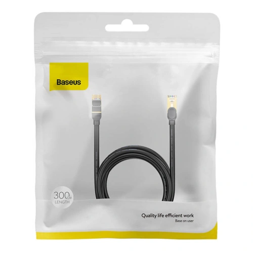 Buy Ethernet Cable Baseus Ethernet RJ45 10Gbps 3m (black) - BSU3578 - {ean13} - Home Screen Store Europe