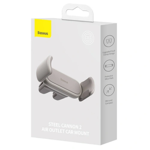 Buy Baseus Steel Cannon 2 Car Mount Air Vent (white) - BSU3580 - {ean13} - Home Screen Store Europe