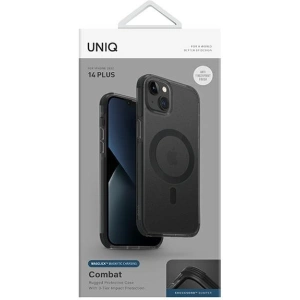 Etui UNIQ Combat Apple iPhone 14 Plus / 15 Plus Magclick Charging czarny/concrete charcoal