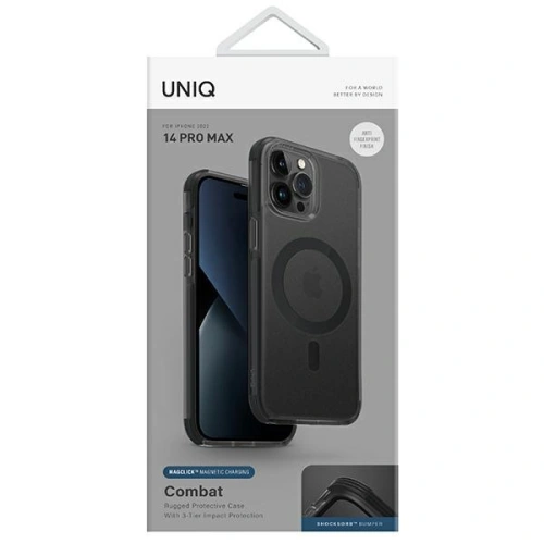 Kup Etui UNIQ Combat Apple iPhone 14 Pro Max Magclick Charging fekete/beton szürke - UNIQ668 - {ean13} - Sklep Home Screen