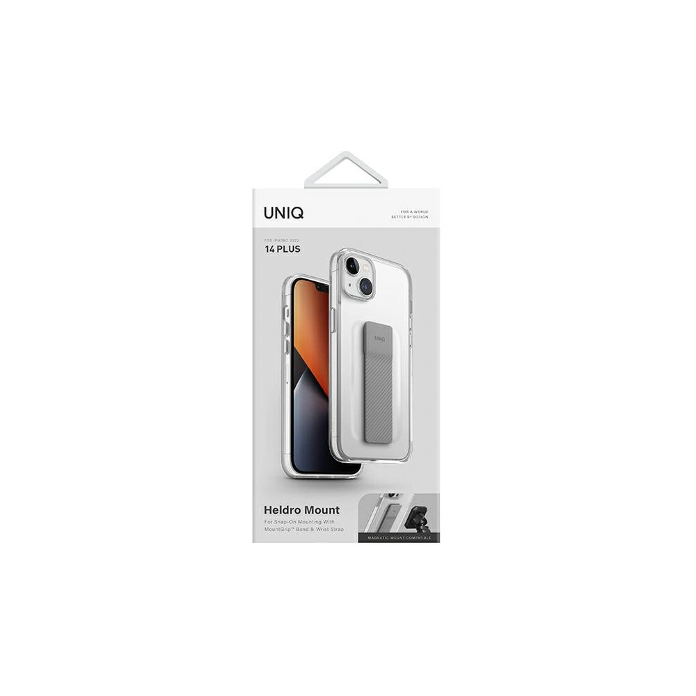 Etui UNIQ Heldro Mount Apple iPhone 14 Plus / 15 Plus przeźroczysty/lucent clear