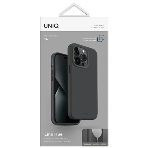 Kup Etui UNIQ Lino Hue Apple iPhone 14 Magclick Charging šedá/charcoal grey - UNIQ691 - {ean13} - Sklep Home Screen