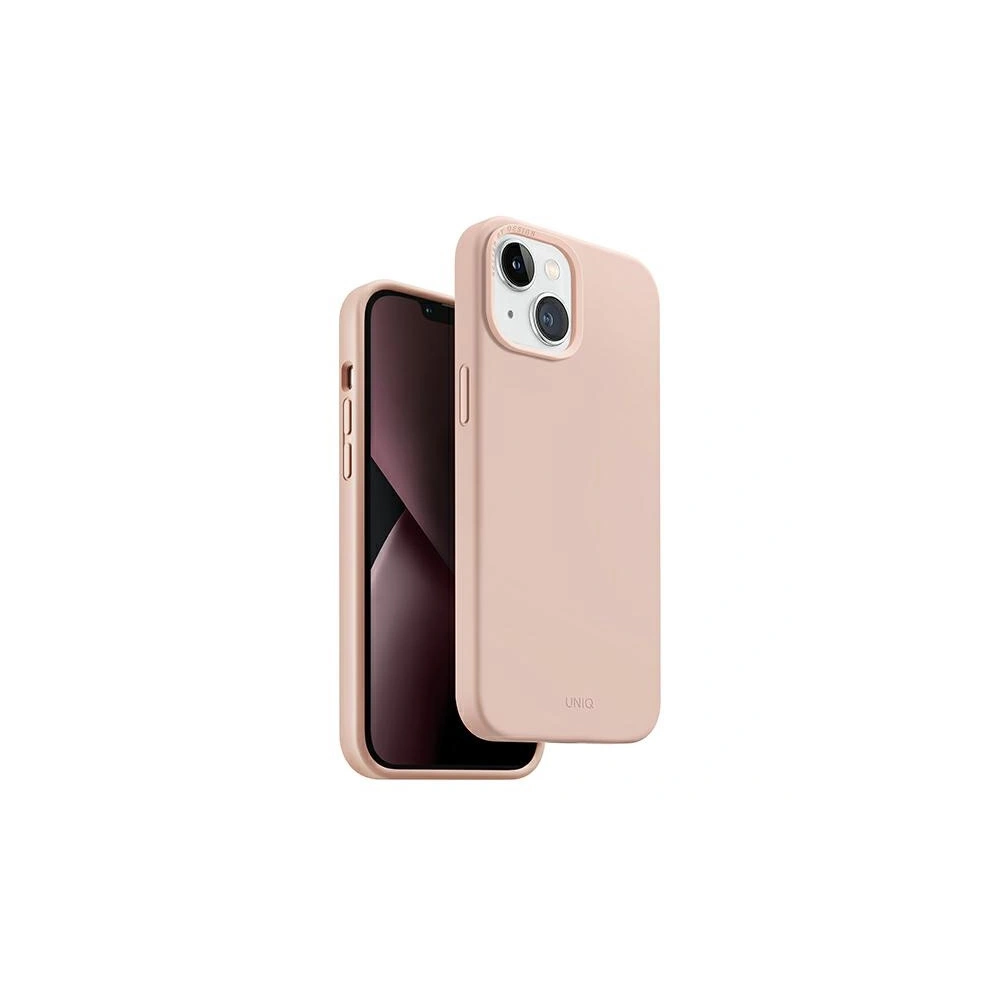 Etui UNIQ Lino Hue Apple iPhone 14 Plus / 15 Plus Magclick Charging różowy/blush pink
