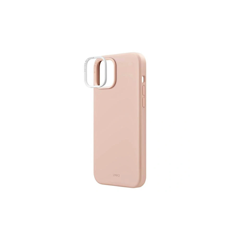 Etui UNIQ Lino Hue Apple iPhone 14 Plus / 15 Plus Magclick Charging różowy/blush pink