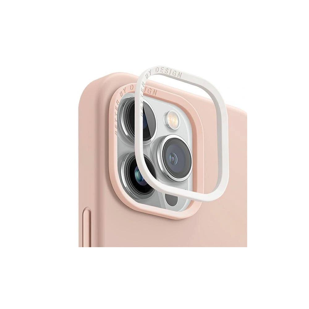 Etui UNIQ Lino Hue Apple iPhone 14 Plus / 15 Plus Magclick Charging różowy/blush pink
