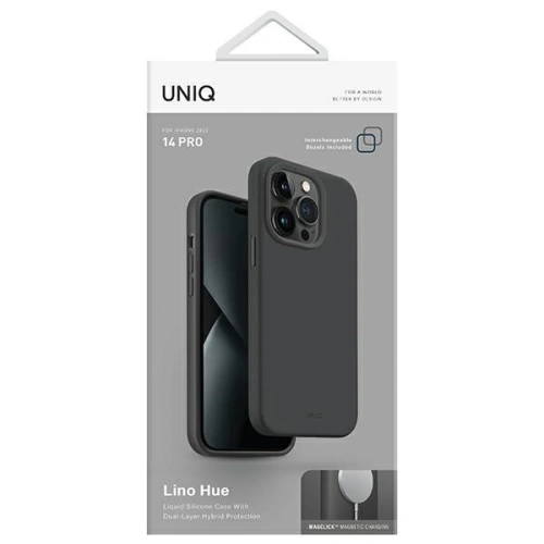 Kup Etui UNIQ Lino Hue Apple iPhone 14 Pro Magclick Charging szary/charcoal grey - UNIQ695 - {ean13} - Sklep Home Screen
