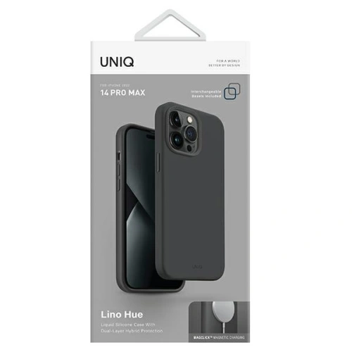 Kup Etui UNIQ Lino Hue Apple iPhone 14 Pro Max Magclick Charging šedá/charcoal grey - UNIQ697 - {ean13} - Sklep Home Screen