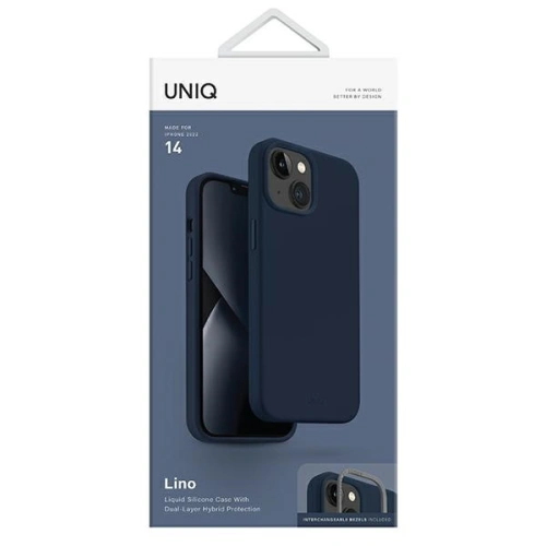 Kup Etui UNIQ Lino Apple iPhone 14 niebieski/marine blue - UNIQ700 - {ean13} - Sklep Home Screen