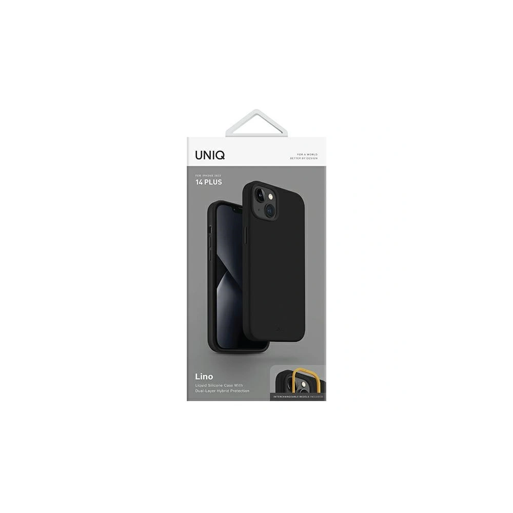Etui UNIQ Lino Apple iPhone 14 Plus / 15 Plus czarny/midnight black