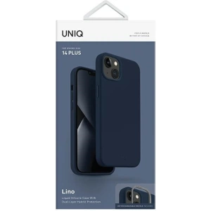 Etui UNIQ Lino Apple iPhone 14 Plus / 15 Plus niebieski/marine blue
