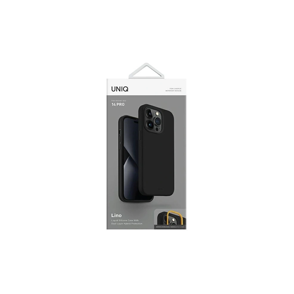 Etui UNIQ Lino Apple iPhone 14 Pro czarny/midnight black