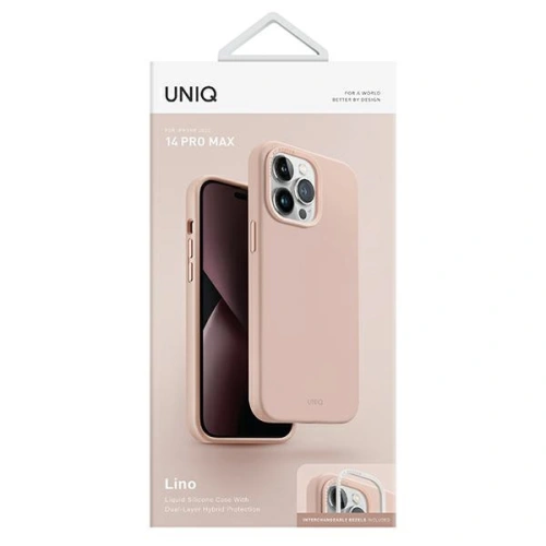 Kup Etui UNIQ Lino Apple iPhone 14 Pro Max rózsaszín/pink blush - UNIQ711 - {ean13} - Sklep Home Screen