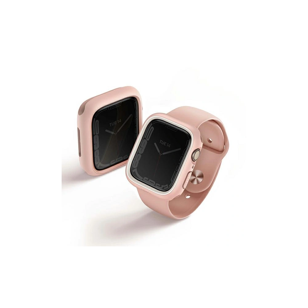 Etui UNIQ Moduo Apple Watch Series  4/5/6/7/8/SE 40/41mm różowy-biały/blush-white