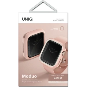 Etui UNIQ Moduo Apple Watch Series 4/5/6/7/8/SE 40/41mm rózsaszín-fehér/blush-white