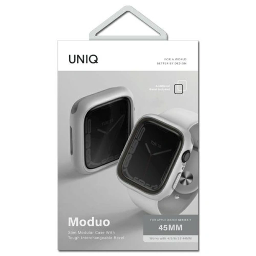 Kup Case UNIQ Moduo Apple Watch 4/5/6/7/8/9/SE 44/45mm kreide-grau/chalk-grey - UNIQ716 - {ean13} - Sklep Home Screen