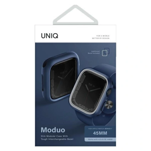 Kup Etui UNIQ Moduo Apple Watch 4/5/6/7/8/9/SE 44/45mm modro-šedé/blue-grey - UNIQ717 - {ean13} - Sklep Home Screen