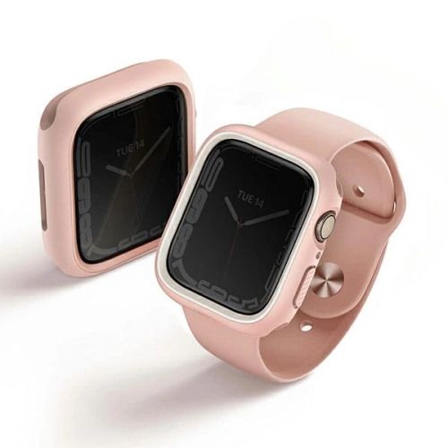 Kup Etui UNIQ Moduo Apple Watch 4/5/6/7/8/9/SE 44/45mm růžový-bílý/blush-white - UNIQ718 - {ean13} - Sklep Home Screen