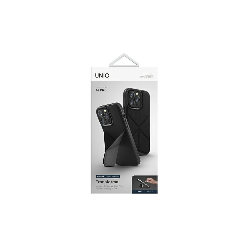 Etui UNIQ Transforma Apple iPhone 14 Pro Magclick Charging czarny/ebony black