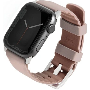 UNIQ Linus Apple Watch 4/5/6/7/8/9/SE/10 40/41/42mm Airosoft szilikon rózsaszín/blush pink
