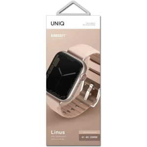 UNIQ Linus Apple Watch 4/5/6/7/8/9/SE/10 40/41/42mm Airosoft szilikon rózsaszín/blush pink