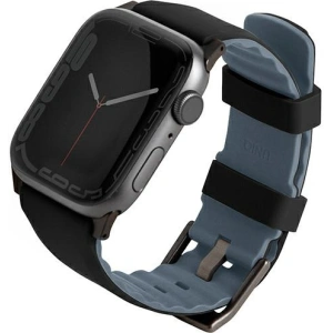 Kup UNIQ Linus Apple Watch 4/5/6/7/SE/8/9/Ultra 44/45/49mm Airosoft Silikon schwarz/midnight black - UNIQ730 - {ean13} - Sklep Home Screen