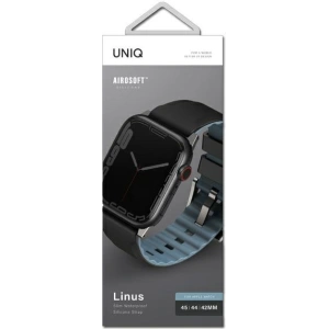 Kup UNIQ Linus Apple Watch 4/5/6/7/SE/8/9/Ultra 44/45/49mm Airosoft Silikon schwarz/midnight black - UNIQ730 - {ean13} - Sklep Home Screen