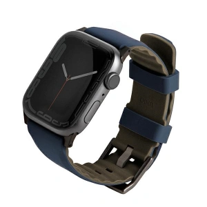 Kup UNIQ Linus Apple Watch 4/5/6/7/SE/8/9/Ultra 44/45/49mm Airosoft Silicone blau/nautical blue - UNIQ731 - {ean13} - Sklep Home Screen