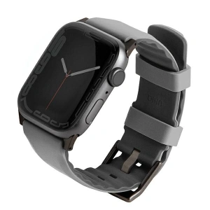 Kup UNIQ Linus Apple Watch 4/5/6/7/SE/8/9/Ultra 44/45/49mm Airosoft Silikon grau/chalk grey - UNIQ732 - {ean13} - Sklep Home Screen