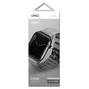 Kup UNIQ Linus Apple Watch 4/5/6/7/SE/8/9/Ultra 44/45/49mm Airosoft Silikon grau/chalk grey - UNIQ732 - {ean13} - Sklep Home Screen