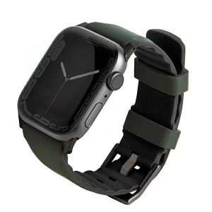 Kup UNIQ Linus Apple Watch 4/5/6/7/SE/8/9/Ultra 44/45/49mm Airosoft Silicone grün/moss green - UNIQ733 - {ean13} - Sklep Home Screen