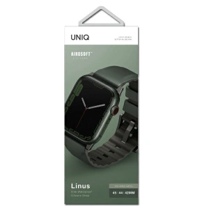 Kup UNIQ Linus Apple Watch 4/5/6/7/SE/8/9/Ultra 44/45/49mm Airosoft Silicone grün/moss green - UNIQ733 - {ean13} - Sklep Home Screen