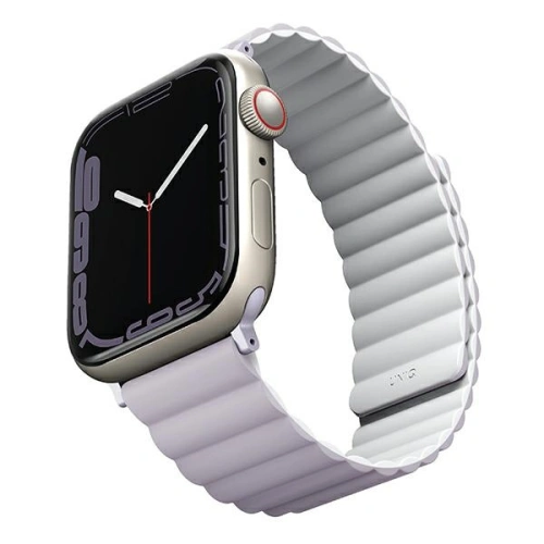 Kup Pásek UNIQ Revix Apple Watch 4/5/6/7/8/SE/SE2/9/10 40/41/42mm Reverzibilní Magnetic lilak-bílý/lilac-white - UNIQ737 - {ean13} - Sklep Home Screen