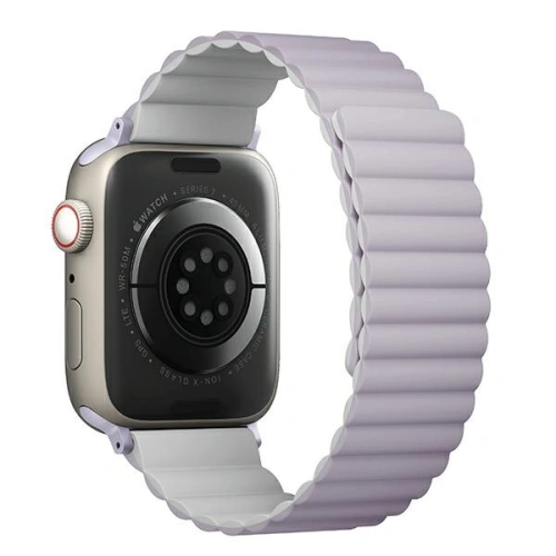 Kup Pásek UNIQ Revix Apple Watch 4/5/6/7/8/SE/SE2/9/10 40/41/42mm Reverzibilní Magnetic lilak-bílý/lilac-white - UNIQ737 - {ean13} - Sklep Home Screen