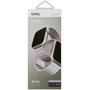 UNIQ Revix Apple Watch 4/5/6/7/8/SE/SE2/9/10 40/41/42mm Reversible Magnetic lila-fehér/lilac-white