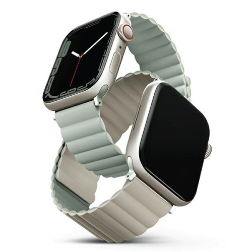 Kup Pasek UNIQ Revix Apple Watch 4/5/6/7/8/SE/SE2/9/10 40/41/42mm Reversibil Magnetic verde-bej/sage-beige - UNIQ738 - {ean13} - Sklep Home Screen