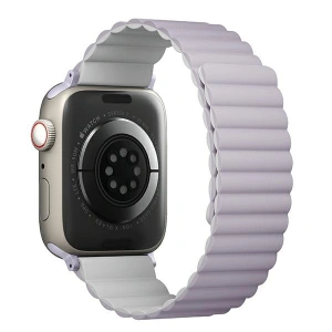 UNIQ Revix strap for Apple Watch 4/5/6/7/SE/8/9/Ultra 44/45/49mm Reversible Magnetic lilac-white