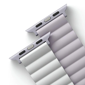 UNIQ Revix strap for Apple Watch 4/5/6/7/SE/8/9/Ultra 44/45/49mm Reversible Magnetic lilac-white