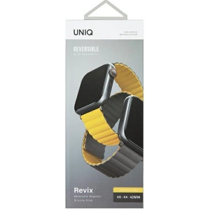 Kup UNIQ Revix Apple Watch 4/5/6/7/SE/8/9/Ultra 44/45/49mm Wende Magnetic senfgelb-khaki/mustard-khaki - UNIQ740 - {ean13} - Sklep Home Screen