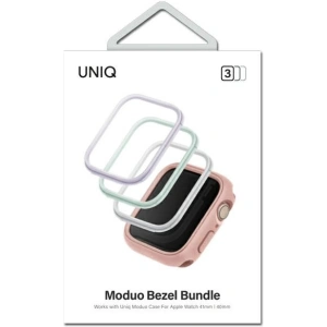 Ramka UNIQ do etui Moduo Apple Watch 4/5/6/7/8/SE 40/41mm Zsálya-Lila-Fehér/Szálvia-Lila-Fehér [3 PACK]