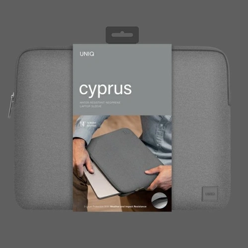 Kup Taška UNIQ Cyprus na laptop 14 palců šedá/marl šedá Voděodolný neopren - UNIQ752 - {ean13} - Sklep Home Screen