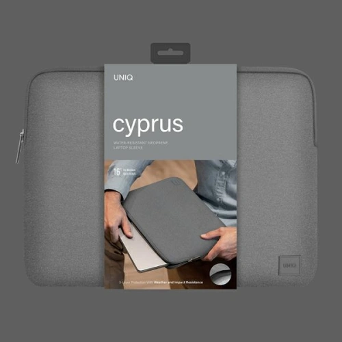 Kup UNIQ Cyprus Laptop Sleeve 16 Zoll grau/meliert Wasserabweisendes Neopren - UNIQ754 - {ean13} - Sklep Home Screen